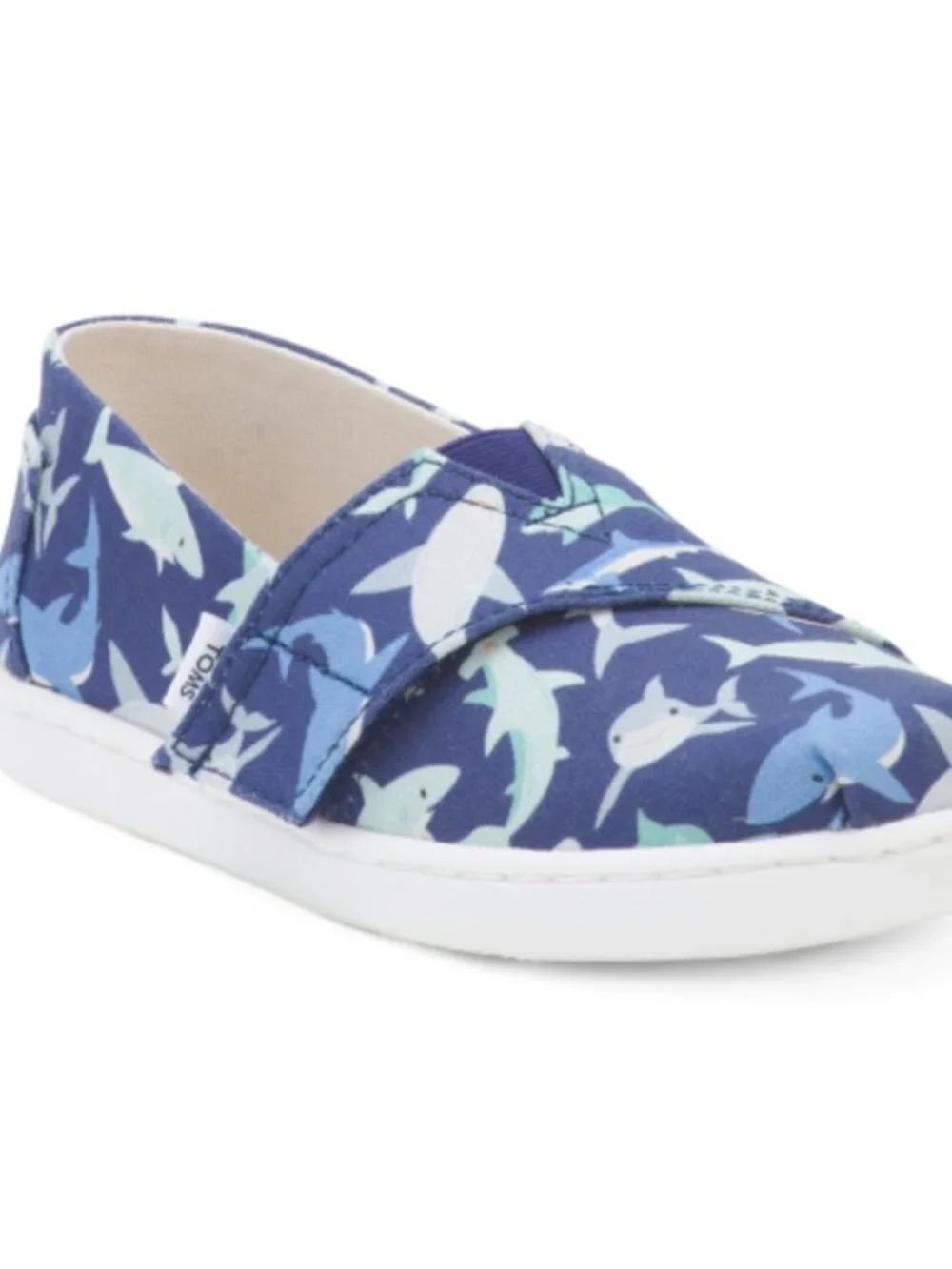 NWT Toms Baby Boys Tiny Alpargata Shark Belmont Slip On Shoes